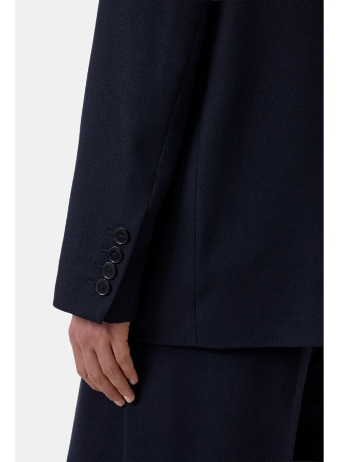 Fitted doublebreasted blazer Dark night