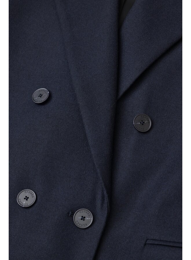 Fitted doublebreasted blazer Dark night