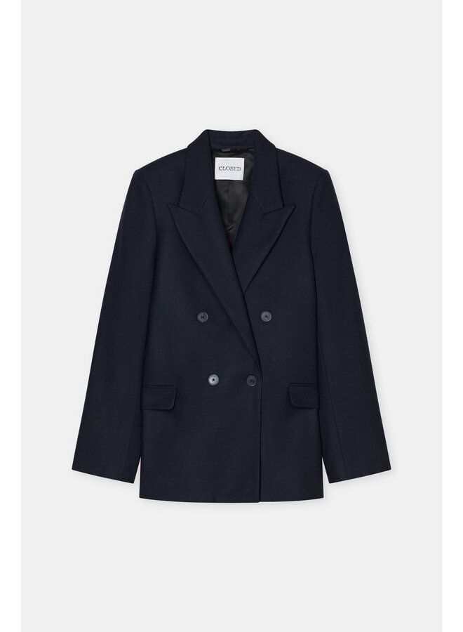 Fitted doublebreasted blazer Dark night