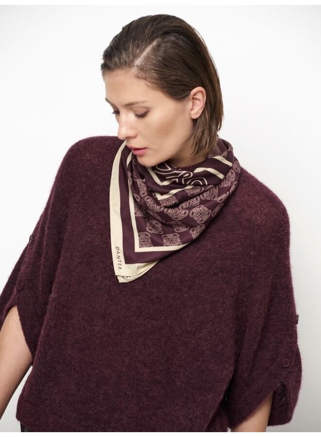Cape Sweater MAHANI Dark Plum