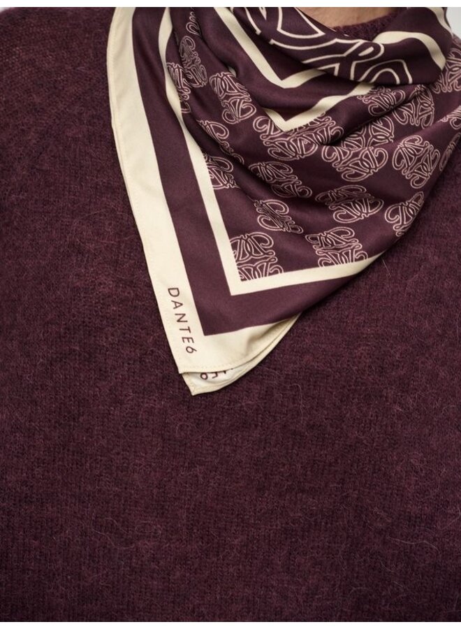 MONOGRAM chain scarf Dark Plum