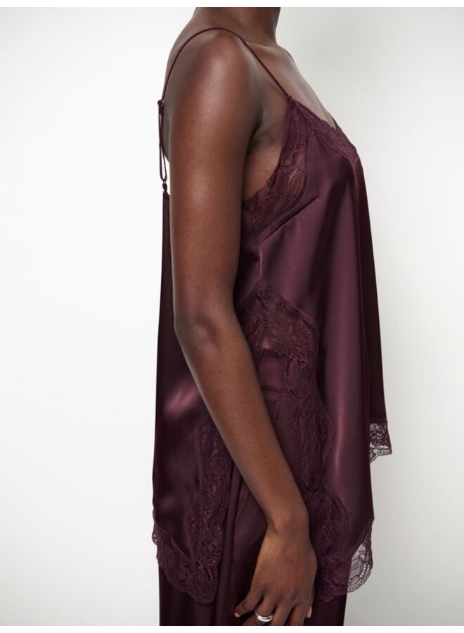 Lace top DAWNA Dark Plum