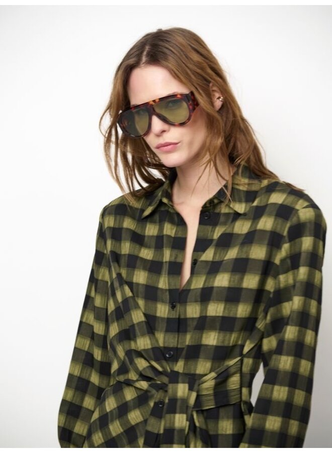 Check shirt KENMARE Moss Olive