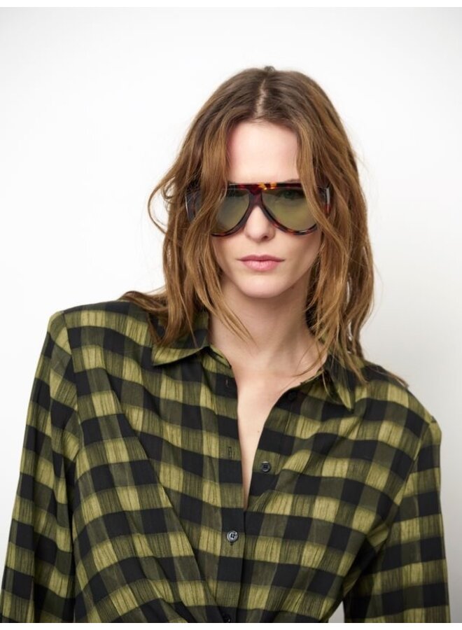 Check shirt KENMARE Moss Olive