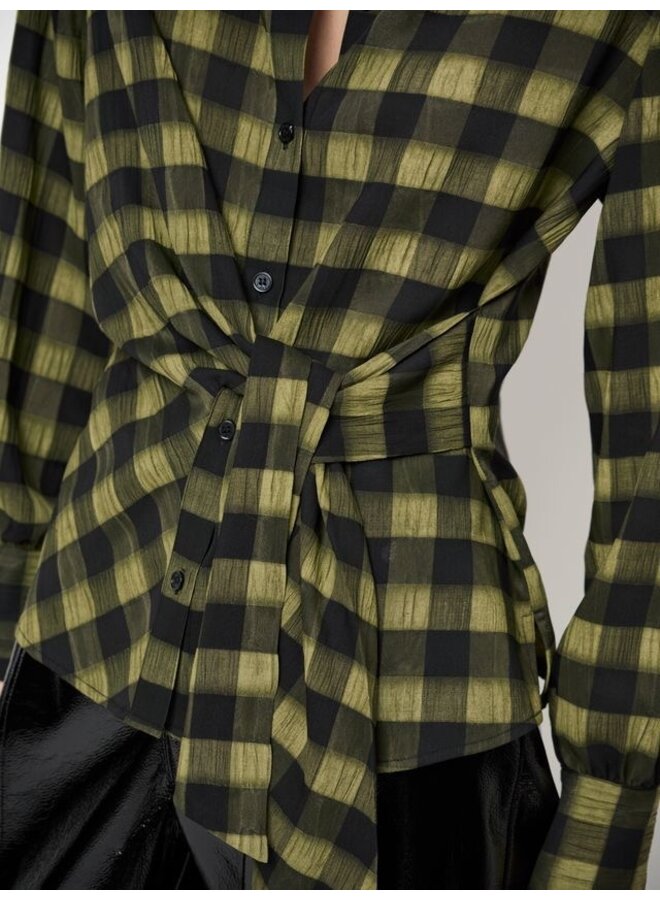 Check shirt KENMARE Moss Olive