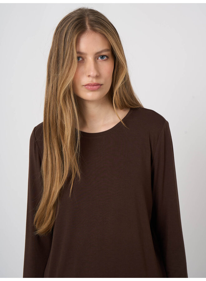 Viscose shirt chocolate