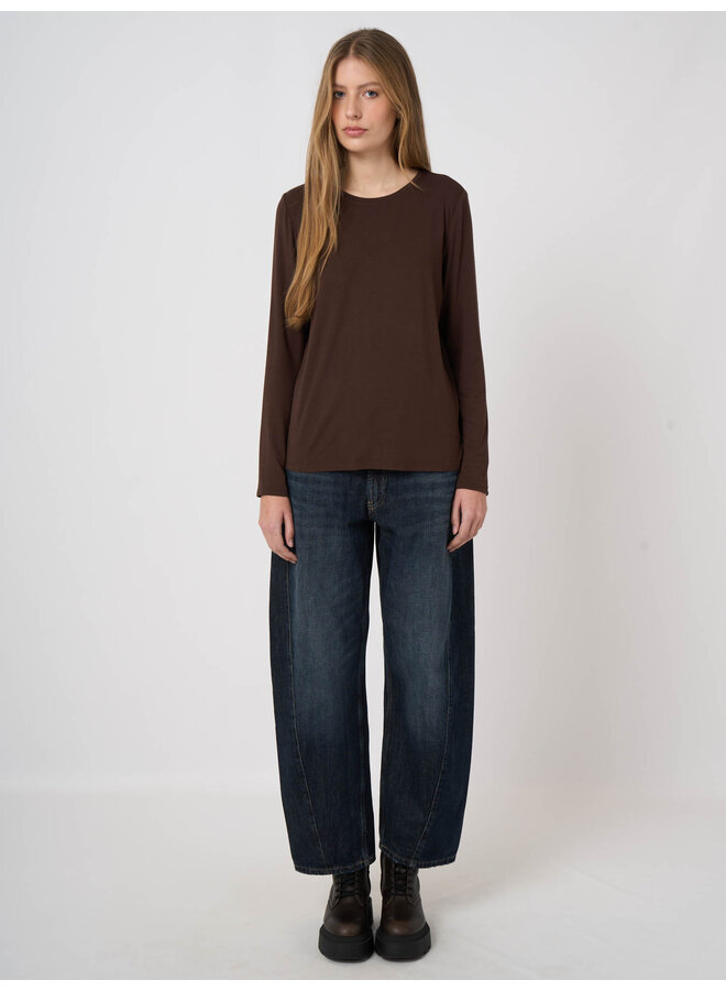 Viscose shirt chocolate