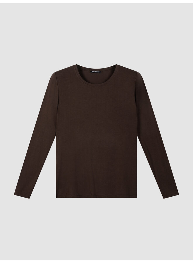 Viscose shirt chocolate