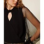Jumper with tulle sleeves black