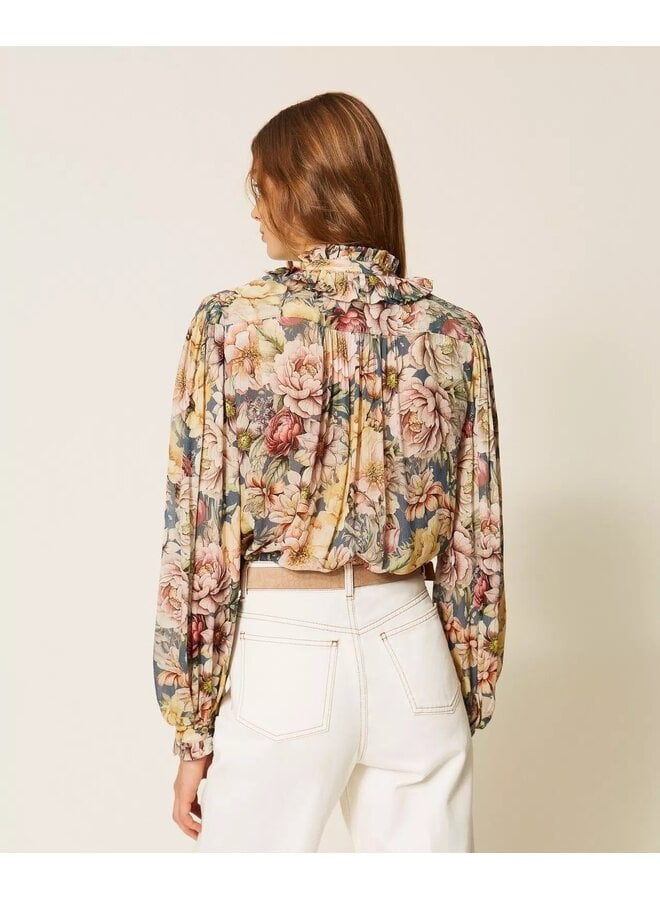 Floral creponne shirt Flowers