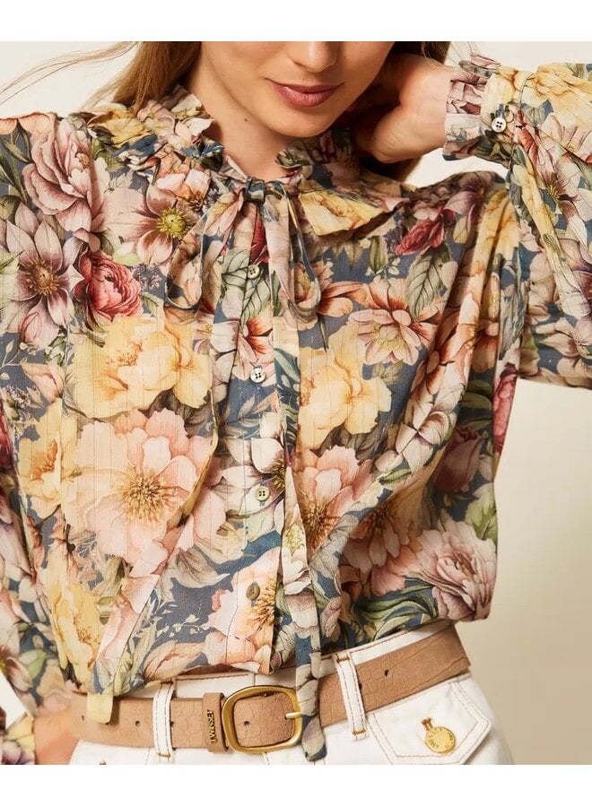 Floral creponne shirt Flowers