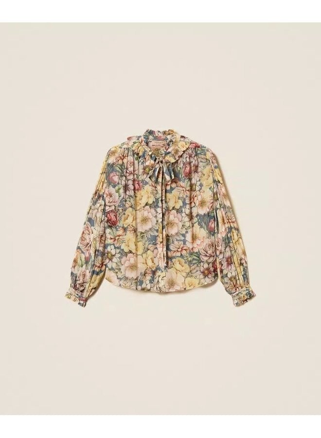 Floral creponne shirt Flowers