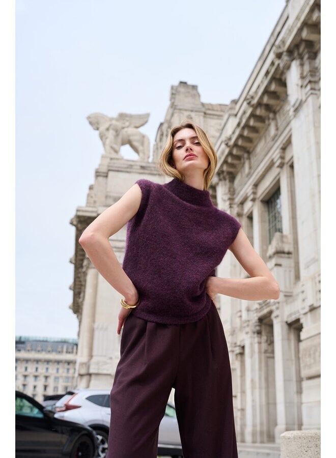 Waistcoat Grape (kid mohair/merino)