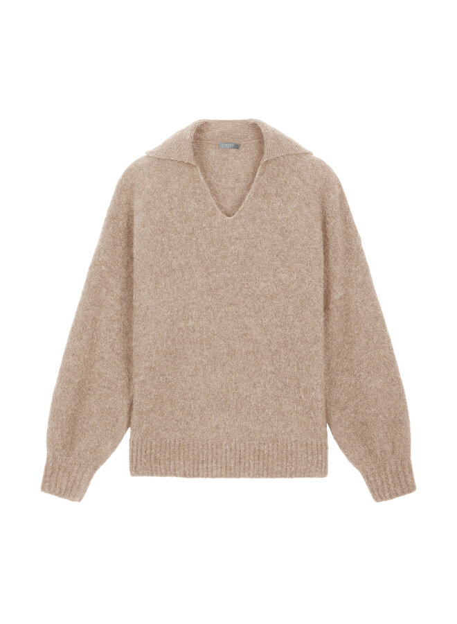 Polo Sweater Oak (kid mohair/merino)
