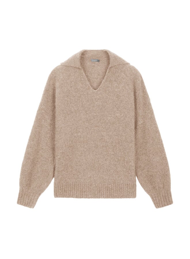 Polo Sweater Oak (kid mohair/merino)