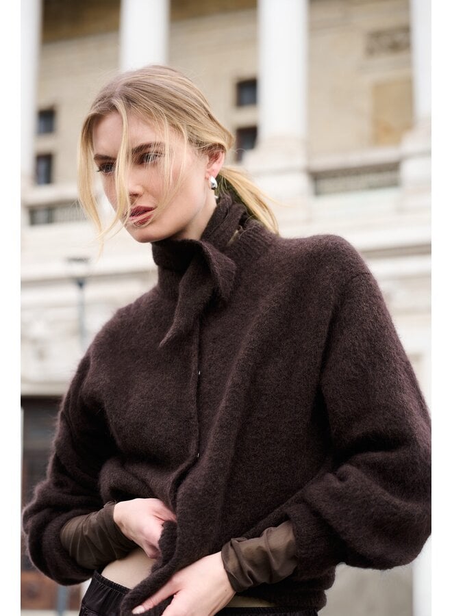 Cardigan Espresso (kid mohair)