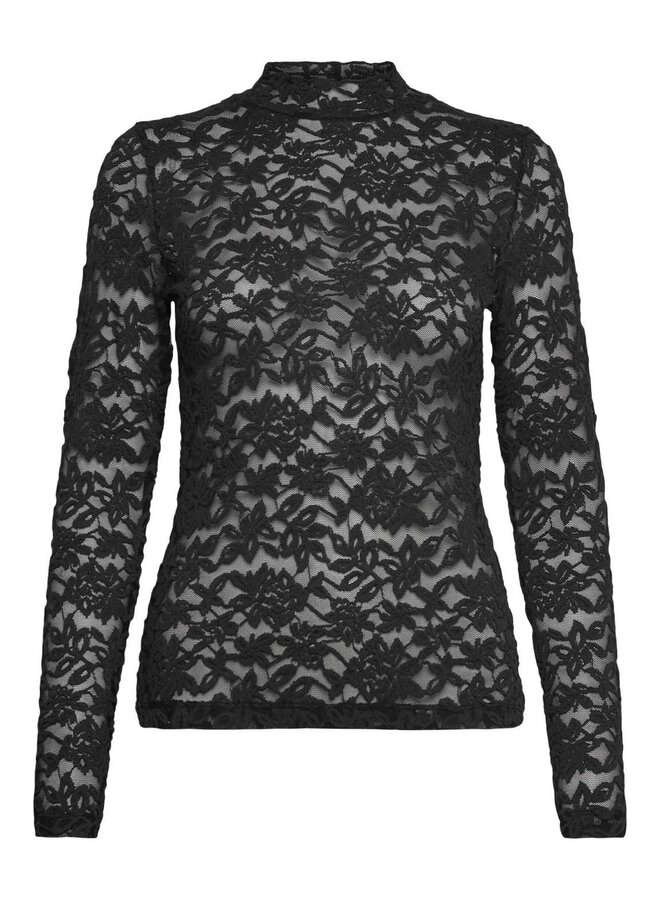 Top DELICIA lace turtle black