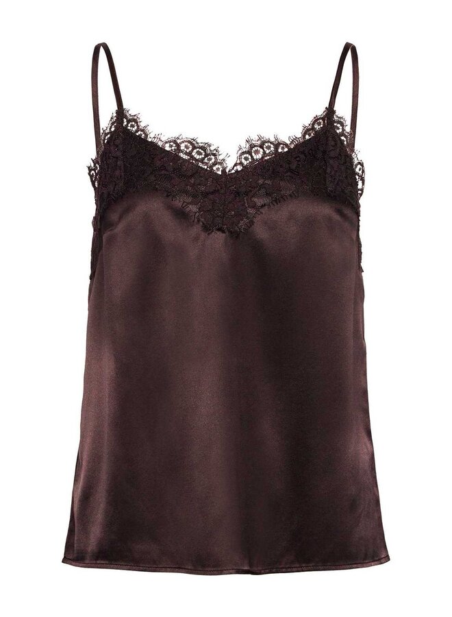 JADE silk strap lace top Mole