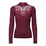 BEATHA silk lace top Windsor wine