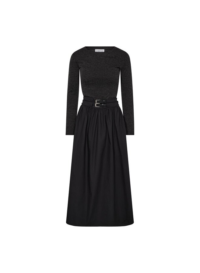 Hailey Mix Belt Dress Black