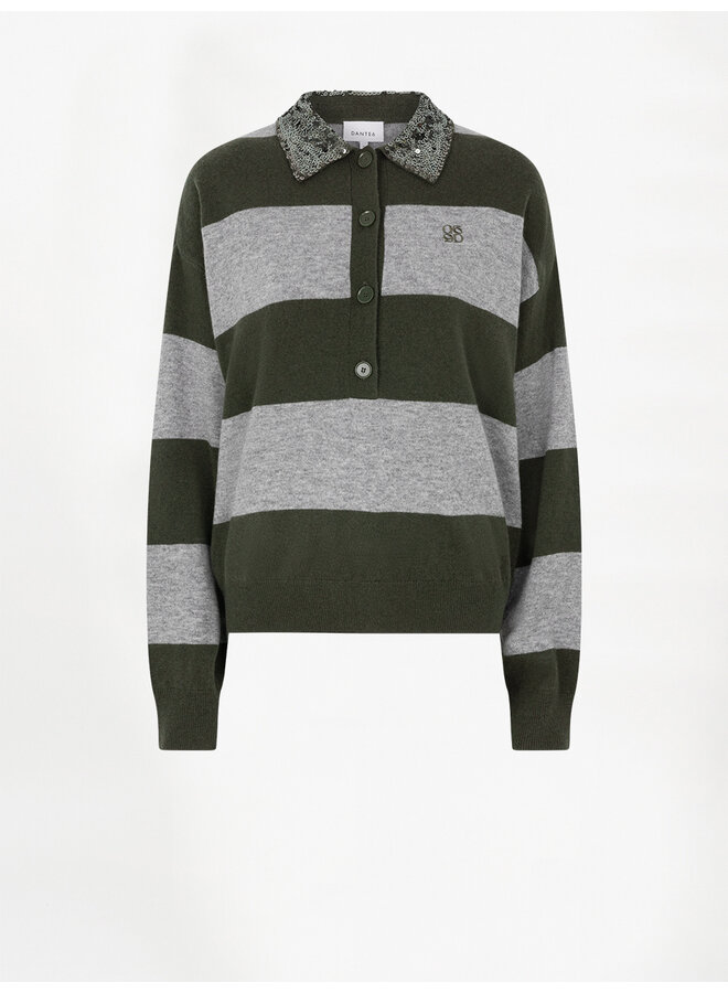 Stripe sweater BRAYDEN Moss Olive