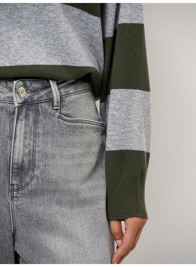 Stripe sweater BRAYDEN Moss Olive
