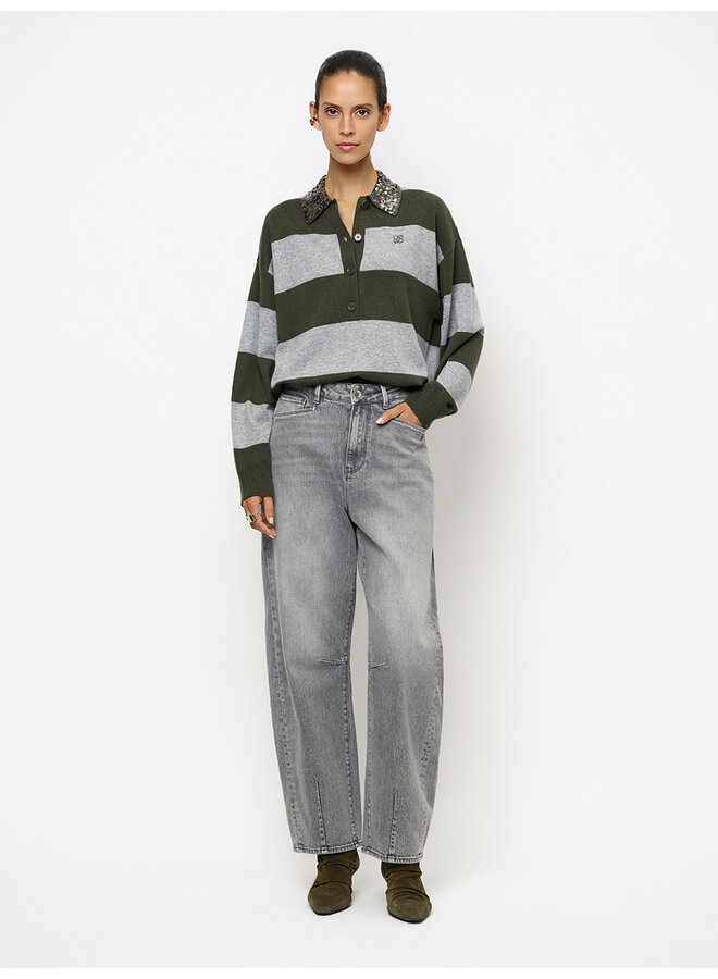 Stripe sweater BRAYDEN Moss Olive