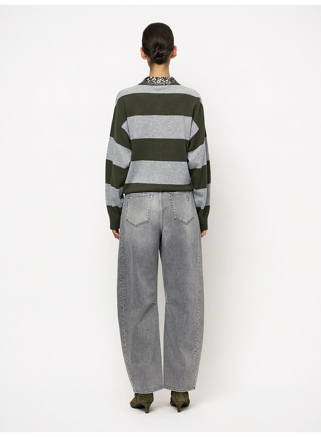 Stripe sweater BRAYDEN Moss Olive