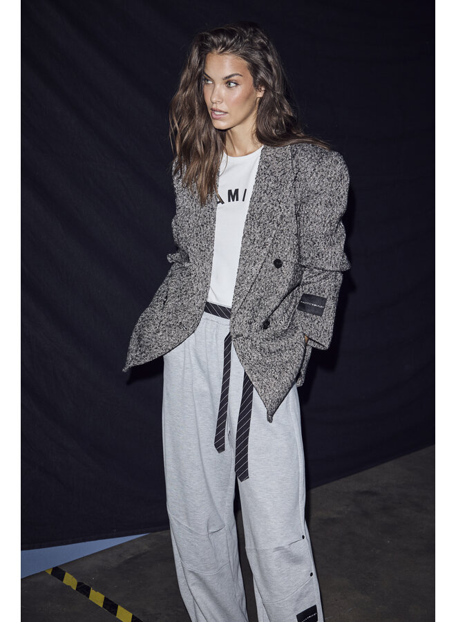 Maxi Split Tie Tall Pant Grey Melangé