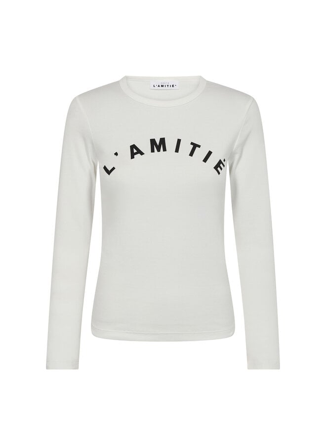 Clean LS Logo Tee Off-White