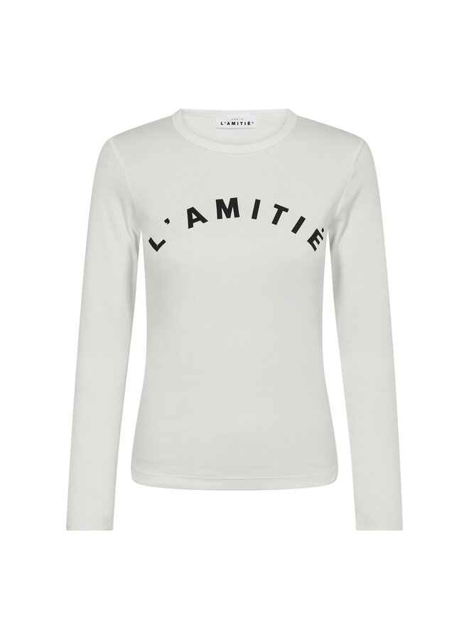 Clean LS Logo Tee Off-White