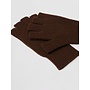 Cashmere vingerloze handschoenen chocolate