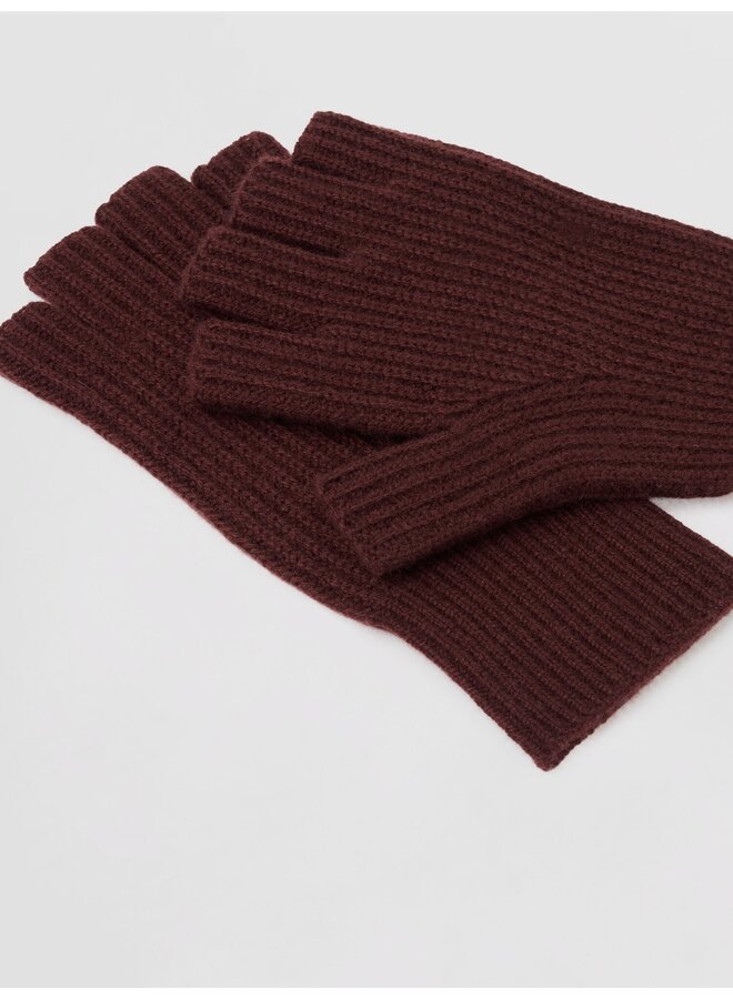 Cashmere vingerloze handschoenen lava