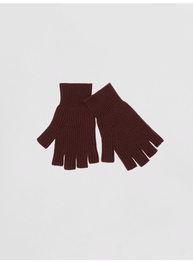 Cashmere vingerloze handschoenen lava