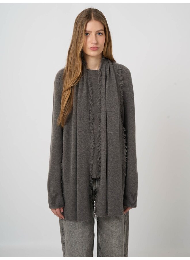Cashmere sjaal met franjes rock