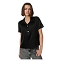 Silk blouse short sleeves black