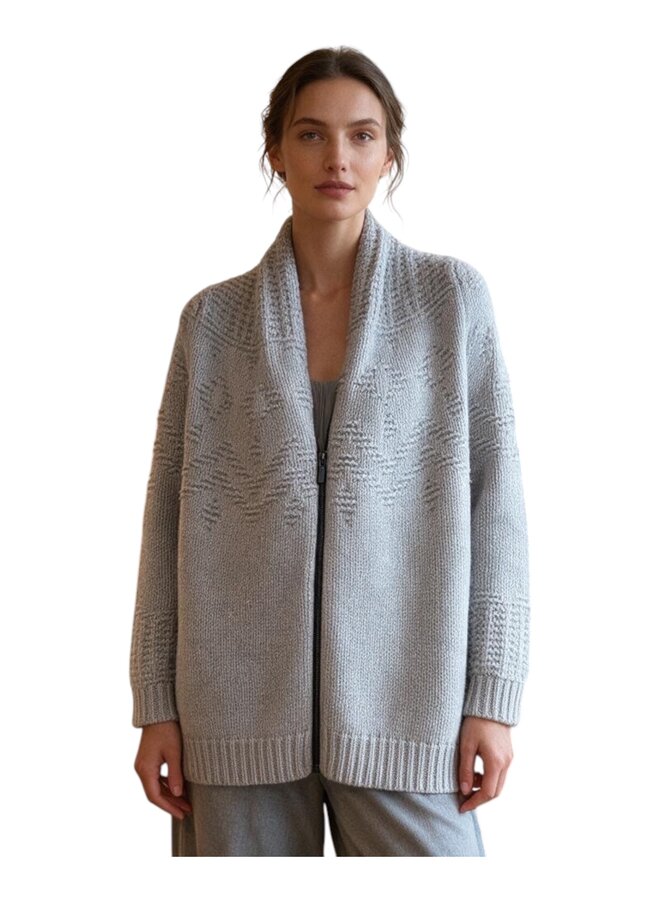 Baby wool cardigan Lt grey