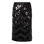 Mirror Sequin Pencil Skirt Black