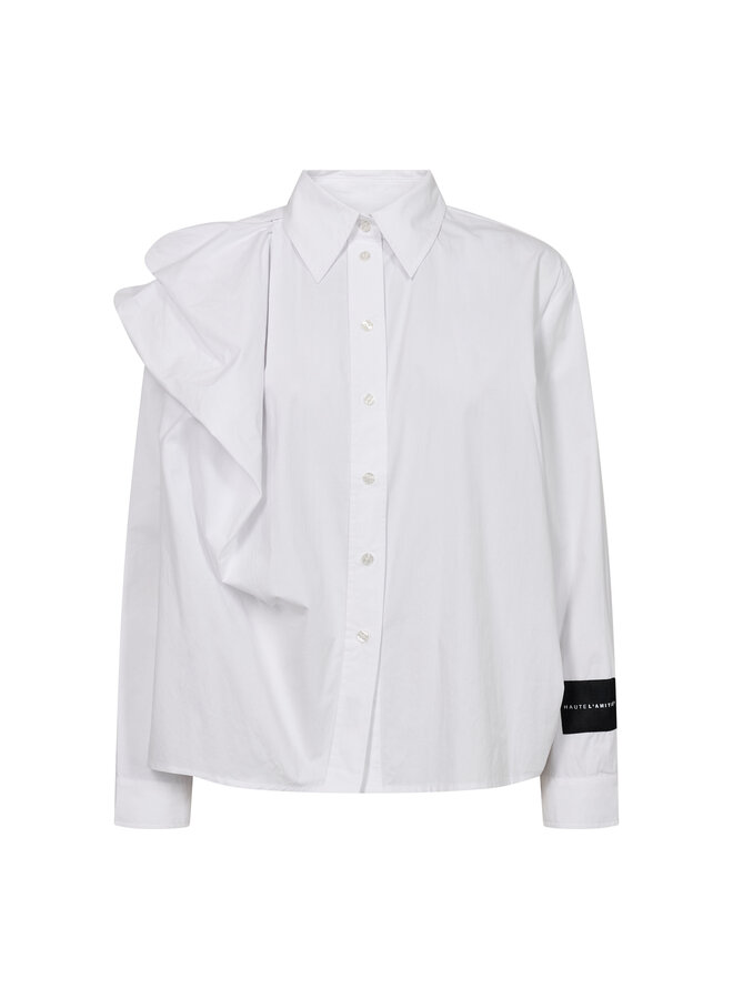 Cosmopolitan Drape Shirt White
