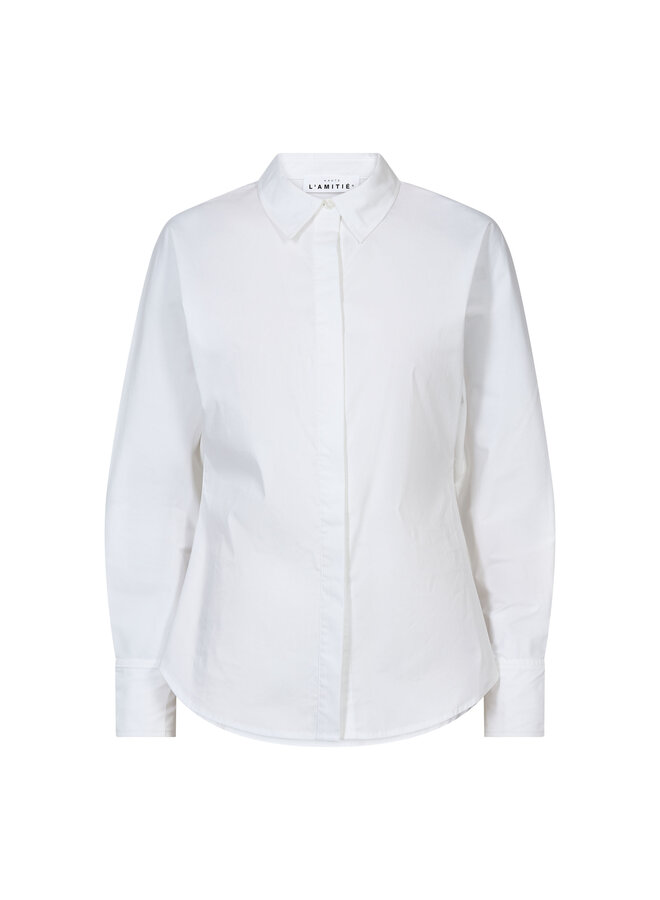 Ida Button Cuff Shirt White