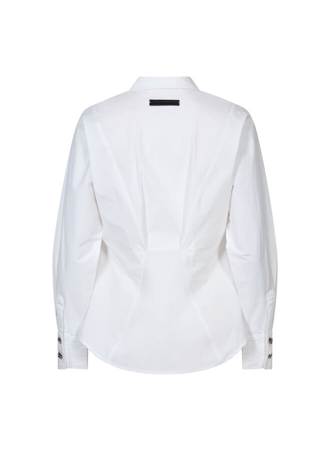 Ida Button Cuff Shirt White