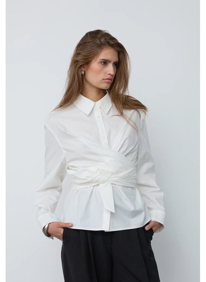HalenCC Tie Shirt White