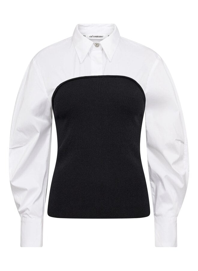 MerciaCC Poplin Mix Knit White