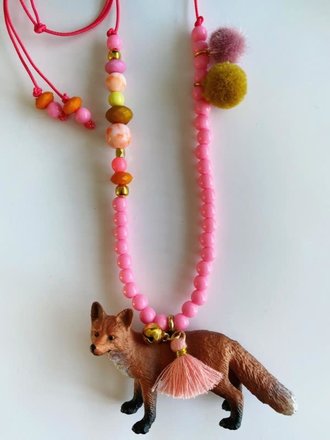 Bymelo ketting Vos roze