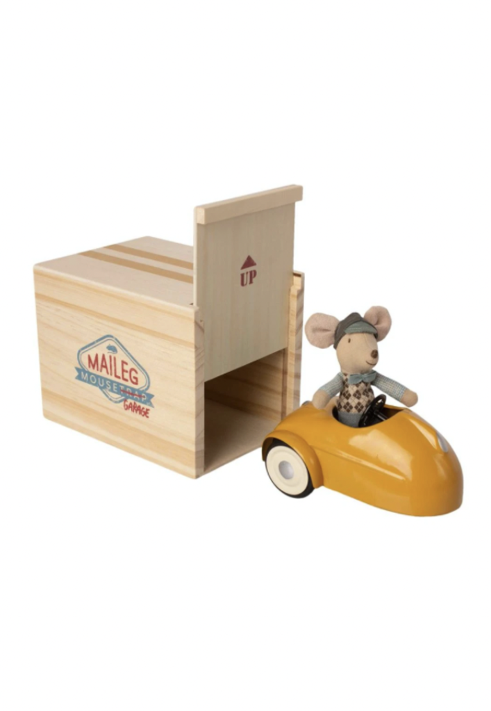 Maileg Mouse car with yellow garage