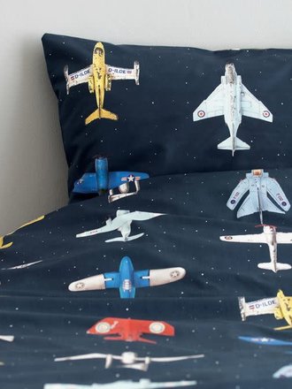 Studio Ditte Dekbedovertrek Airplanes donker Studio Ditte Dekbedovertrek Airplanes donker