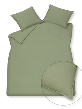Vandyck Dekbedovertrek Washed Cotton Smoke Green Vandyck Dekbedovertrek Washed Cotton Smoke Green
