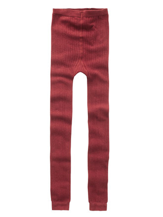 Sockless Tights Brick Red