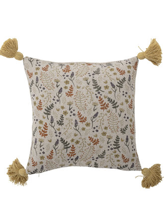 Bloomingville Filipa Cushion Yellow Recycled Cotton