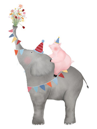 Getekenddoorzusje Olifant en Varken A5